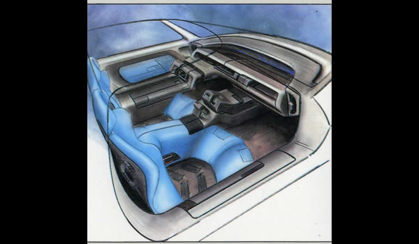 Bertone Corvette Nivola Concept Car 1990 interior